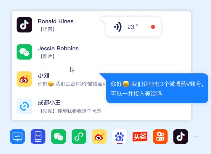 统一集成全网营销渠道 在线客服